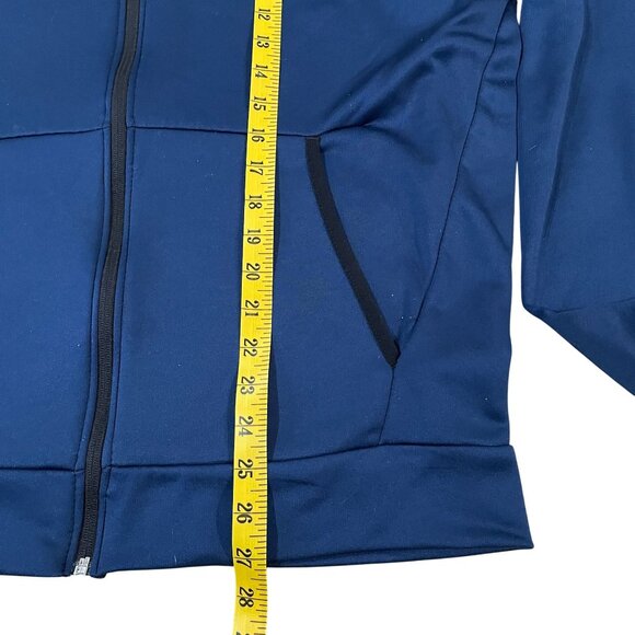 Under Armour Full Zip Hoodie Track Jacket Men's Size Medium Blue Loose Fit - Picture 4 of 5